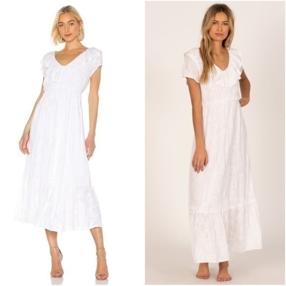 Amuse Society Revolve Tropical Morning White Midi Summer Dress NWT SMALL